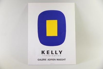 Ellsworth Kelly "Jaune Sur Bleu" Exhibition Poster, Galerie Maeght