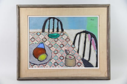 Expressionist Painting, Still Life Interior, James Kerr