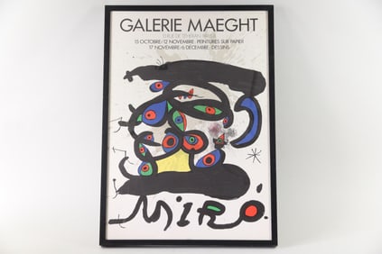 Joan Miro Galerie Maeght Paris Exhibition Poster 1971