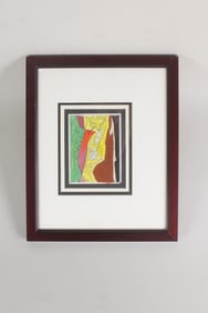 Rolph Scarlett Mixed Media Abstract Painting, Double Signed