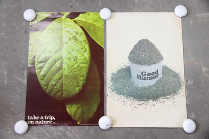 Lot of 2 Psychedelic Posters, Take a Trip on Nature, Good Humor, 1971