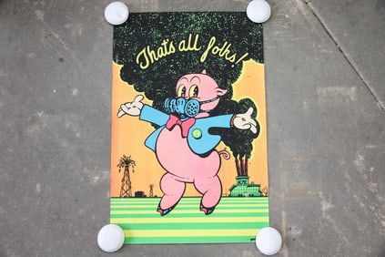 Porky Pig Environmental Crisis Poster, Gemini Rising, 1971, Nuclear