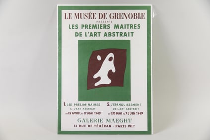 Jean Arp Exhibition Poster, 1949, Galerie Maeght