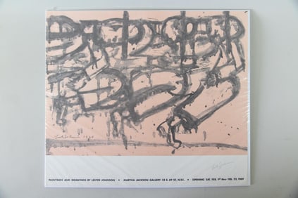 Signed Lester Johnson Exhibition Poster, 1969, Martha Jackson Gallery