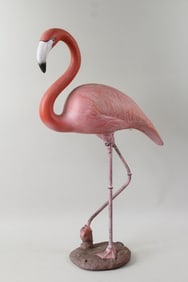Pink Flamingo Lawn Ornament, Garden Sculpture