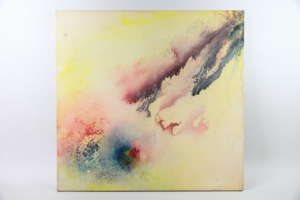 Abstract Expressionist Painting, "Winter," Signed Jean Nitke, 1973