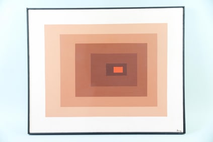 Jan Bruggeman Geometric Abstract Painting 1975, Manner of Albers