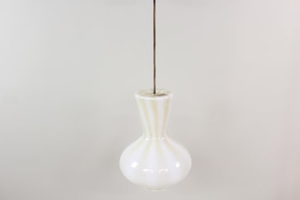 Venini Murano Striped Glass Pendant Lamp
