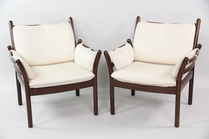 Pair of Illum Wikkelsø Rosewood Genius Lounge Chairs