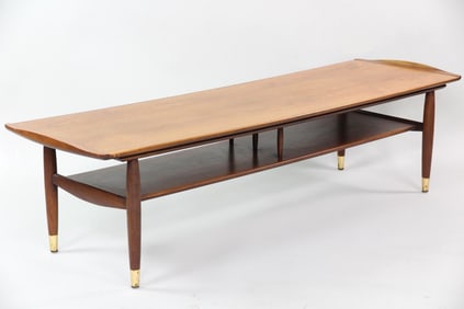 2-Tier Wood Surfboard Coffee Table