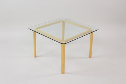 Alvar Aalto Y805 Bentwood & Glass Coffee Table