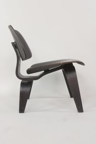 Early Eames Black LCW Wooden Lounge Chair