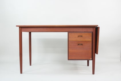 Danish Modern Teak Drop Leaf Desk, Arne Vodder