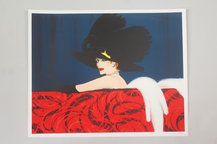 Pencil Signed Rene Gruau Print "Leda"