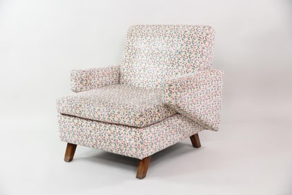 Club Chair with New Confetti Upholstery, Gio Ponti Style