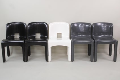 Lot of 5 Model 4867 and 4875 Chairs for Kartell, Joe Colombo