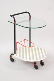 Italian Modern Trolley Bar Cart by Metalnova