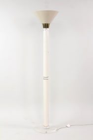 Postmodern Lucite & Metal Torchiere Floor Lamp