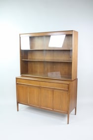 2-Piece Wood & Glass Hutch Cabinet, Barney Flagg for Drexel