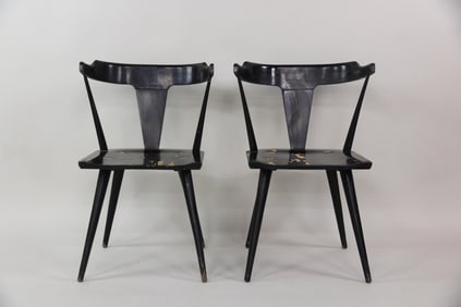 Pair of Paul McCobb Planner Group Black Chairs