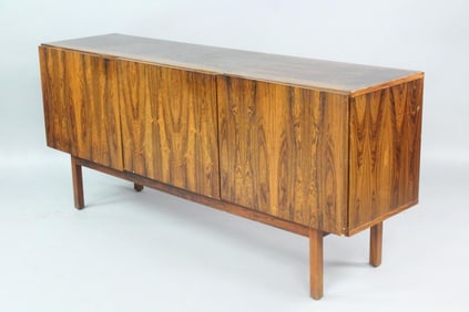Danish Modern 3-Door Rosewood Credenza
