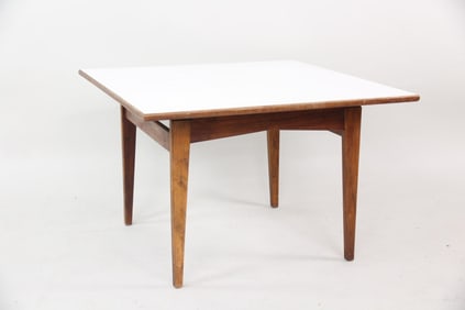 Jens Risom Walnut & Laminate Floating Square Side Table