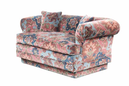 Rolled Arm Loveseat Sofa, Lenore Larsen Upholstery, 2 of 2