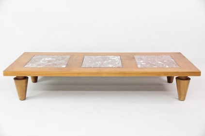 Widdicomb Floating Wood & Marble Coffee Table