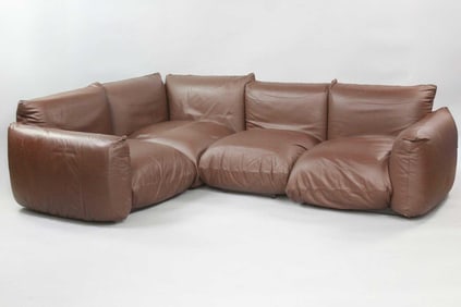 Marenco Leather Modular Sofa System for Arflex