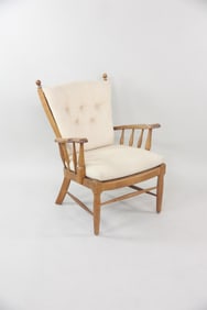 Danish Modern High Back Oak Armchair, Manner of Henning Kjaernulf
