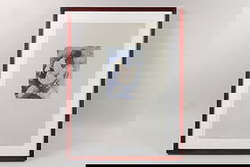 Mark Beard 'Polaroid Transfer, Male Nude Seated' 1998: Mark Beard Modernist 'Polaroid Transfer, Male Nude Seated ' 1998. Polaroid transfer of a male nude seated on Rives BFK paper, signed, with edition 1/6 in pencil by the artist Mark Beard (American born