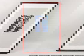 Mark Beard 'Polaroid Transfer, Dirk Standing' 1995: Mark Beard Modernist 'Polaroid Transfer, Dirk Standing' 1995. Polaroid transfer of a male nude standing on Rives BFK paper, signed, with edition 1/6 in pencil by the artist Mark Beard (American born 1