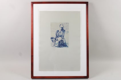 Mark Beard 'Polaroid Transfer, Seated Nude Male' 1998