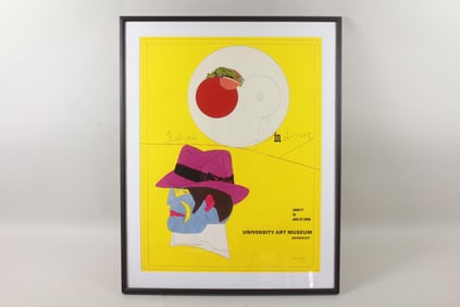 Richard Lindner 1968 Exhibition Screenprint Poster, Signed