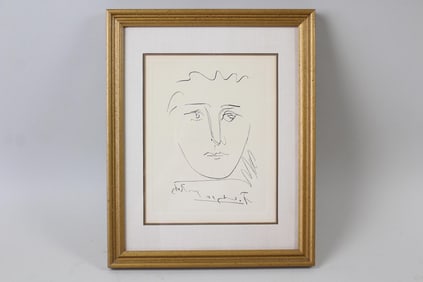 Pablo Picasso Etching, 'Pour Robie' With COA