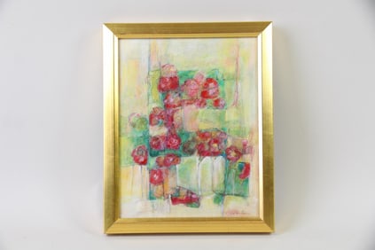 Eva MacLowry Colorful Floral Modernist Painting