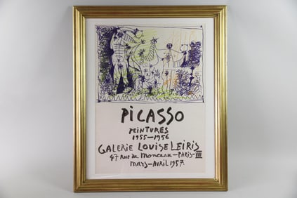 Picasso "Peintures 1955-1956" Paris Gallery Exhibition Poster