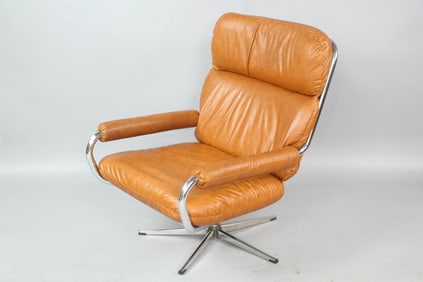 Tubular Chrome Lounge Chair by Selig Imperial