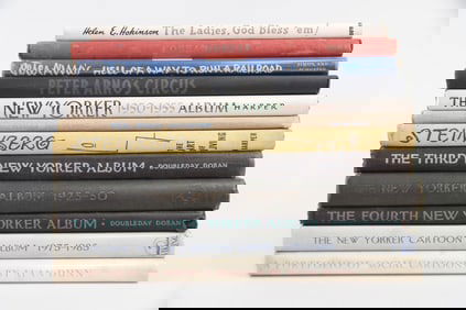 Lot of 12 Cartoon, Humor Books by New Yorker Illustrators, Saul Steinberg & Others