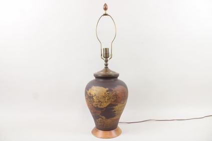 Ceramic Haeger Earth Wrap Lamp