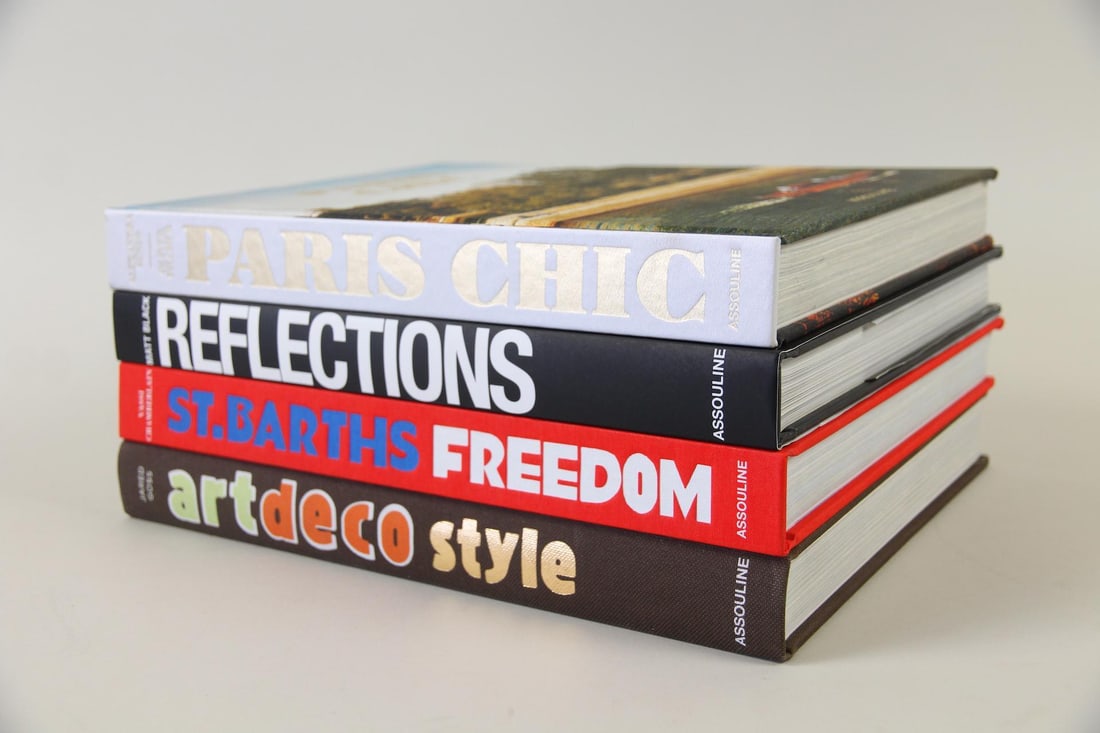 Lot of 4 Art & Style Coffee Table Books; Art Deco, Paris, St. Barths, Matt Black: Lot of 4 Art & Interior Style Luxury Coffee Table Books; Art Deco, Paris, St. Barths, Matt Black. Four hardcover books: Art Deco Style, St. Barths Freedom, Paris Chic, Reflections in Conversation with