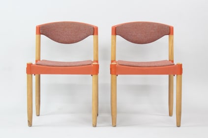 Pair of "Strax" Stacking Dining Chairs, Hartmut Lohmeyer for Casala