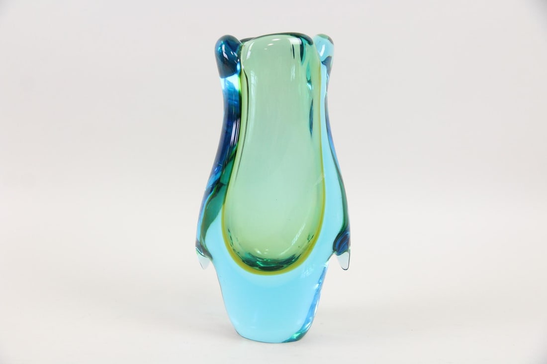 Blue & Green Murano Sommerso Vase