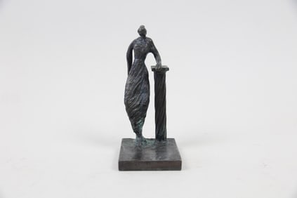 Mustafa Ali Modernist Bronze Sculpture of a Woman