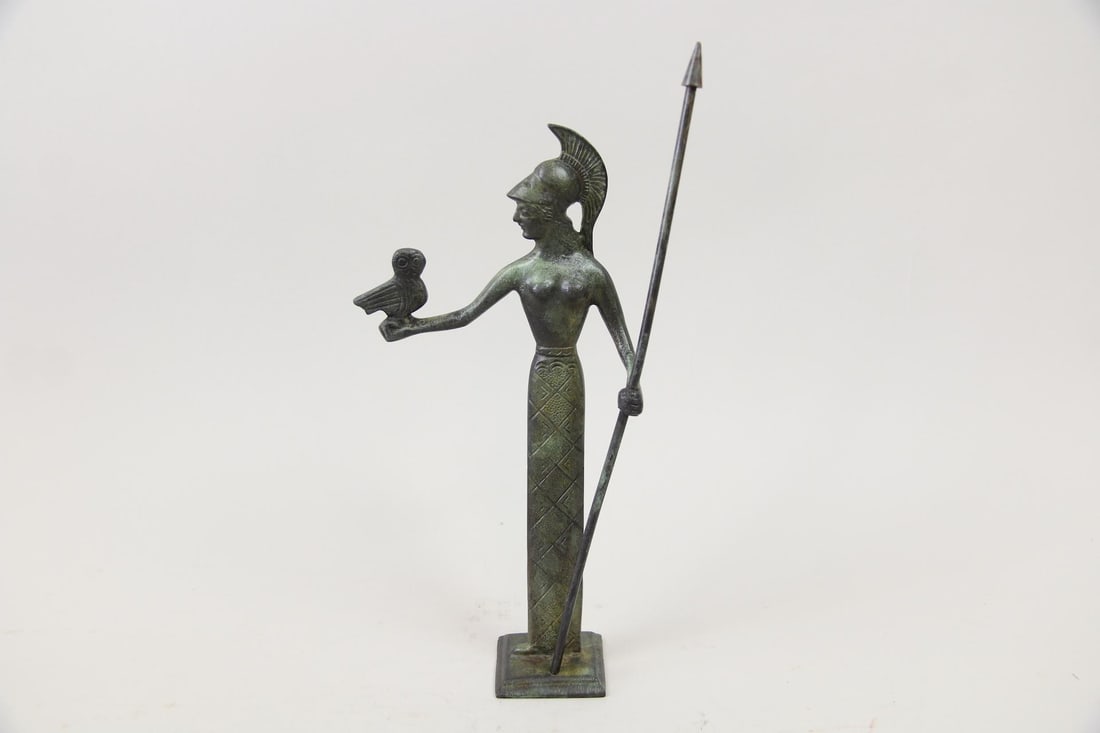 Bronze Statue of Athena, Goddess of Wisdom (1 of 9)