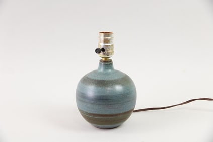 Ceramic Striped Glaze Small Table Lamp