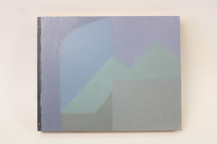 Clark Murray Geometric Modernist Painting, Muted Pastels