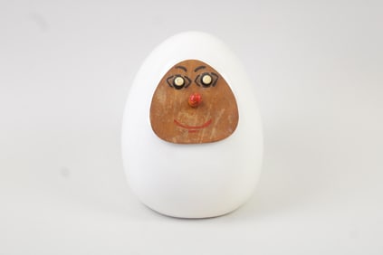 LaGardo Tackett Egg Face Ceramic Cookie Jar