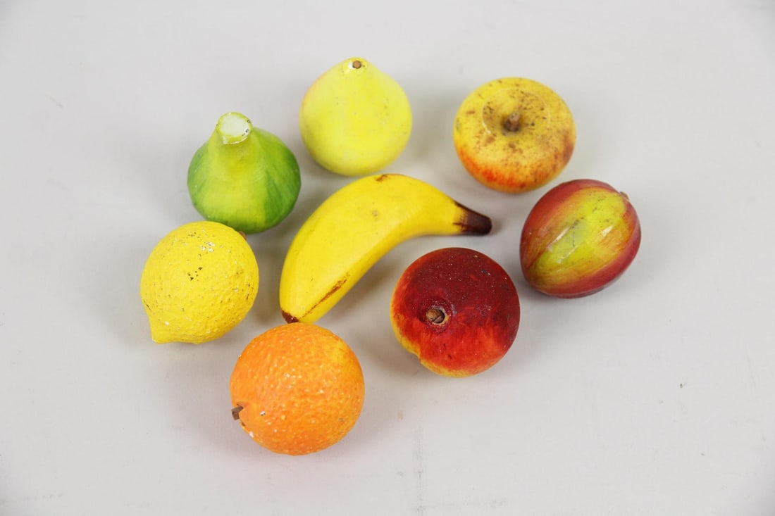 Set of 8 Miniature Folk Art Stone Fruit (1 of 7)