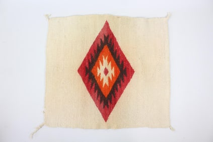 Small Navajo Rug with Diamond Pattern
